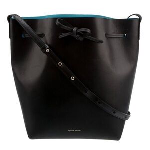 Mansur Gavriel Black large Leather Bucket Bag